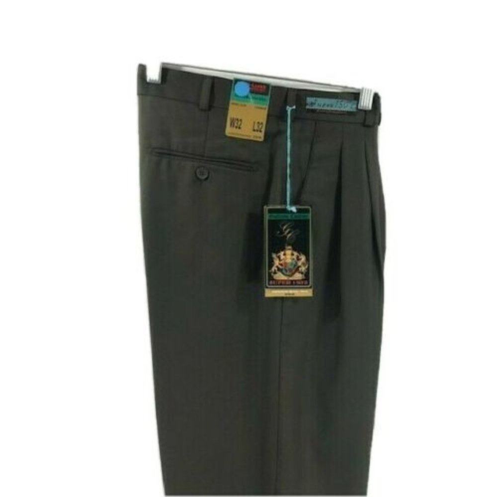 Gulliano Couture Men's Dark Green Dress Pants
